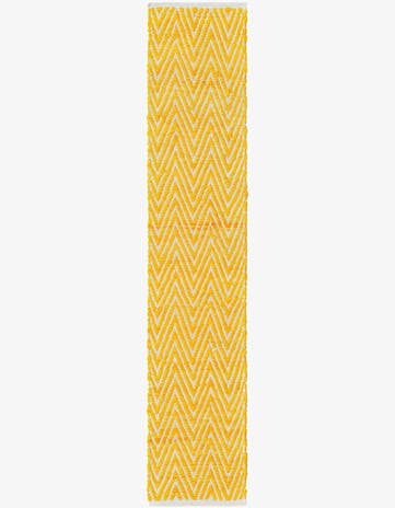 1' 2 x 6' 1 Hand Woven Chindi Chevron Table Runner Rug